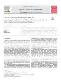 Dohyung Kang & Nazanin Rahimi & Michael J. Gordon & Horia Metiu & Eric W. McFarland — Catalytic methane pyrolysis in molten MnCl2-KCl