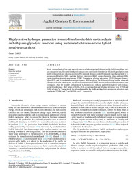 Cafer SAKA — Highly active hydrogen generation from sodium borohydride methanolysis and ethylene glycolysis reactions using protonated chitosan-zeolite hybrid metal-free particles