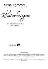 David Gemmell — Winterkrijgers