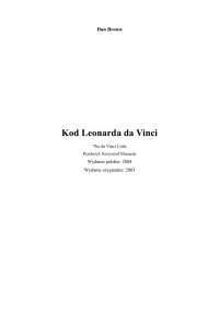 DAN BROWN — kod leonarda da vinci