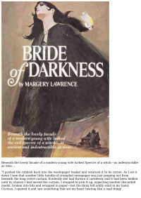 Margery Lawrence — Bride of Darkness