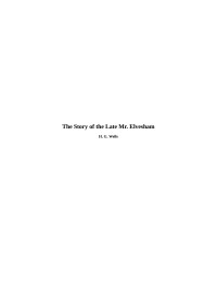 H. G. Wells — The Story of the Late Mr. Elvesham