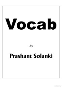 Prashant Solanki — English vocabulary