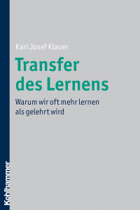 Karl Josef Klauer — Transfer des Lernens