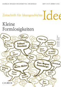 Raulff, Ulrich, Klenner, Jost Philipp — Zeitschrift für Ideengeschichte Heft VIII/3 Herbst 2014