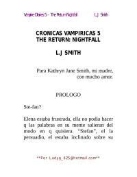 L.J. Smith — CRONICAS VAMPIRICAS 5 THE RETURN: NIGHTFALL