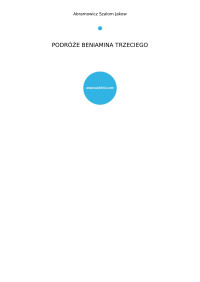 Abramowicz Szalom Jakow — PODRÓŻE BENIAMINA TRZECIEGO