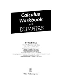 Ryan, Mark — Calculus Workbook For Dummies