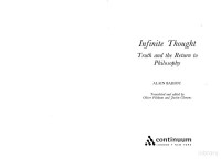 Infinite Thought [Truth Ant The Return To Philosophy] — Infinite Thought [Truth Ant The Return To Philosophy]