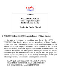 Carlos Biagini — 1 JOÃO (William Barclay)