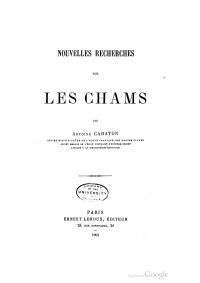 Antoine Cabaton — Publications de l'EFEO - Nouvelles Recherches sur les Chams 1901