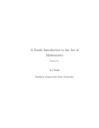 Joseph E. Fields — A Gentle Introduction to the Art of Mathematics
