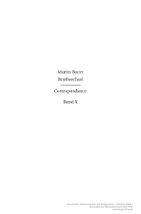 Berndt Hamm, Reinhold Friedrich, Wolfgang Simon — Martin Bucer Briefwechsel/Correspondance: Band X (Juli 1533 – Dezember 1533)