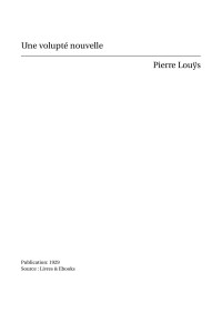 Pierre Louÿs — Une volupté nouvelle