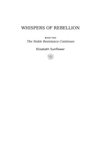 Elizabeth Sunflower — Whispers of Rebellion