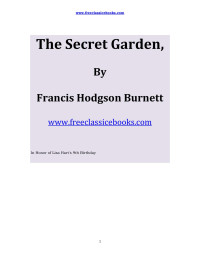 FreeClassicEBooks — Microsoft Word - The Secret Garden.doc