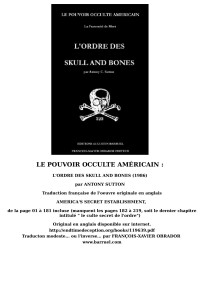 Antony Sutton — LE POUVOIR OCCULTE AMERICAIN : L'ORDRE DES SKULL AND BONES 1983