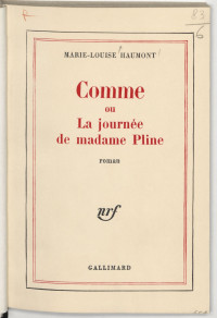 Marie-Louise Haumont — Comme