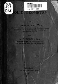 Godfrey, C. (Charles), 1873-1924 — Solid geometry