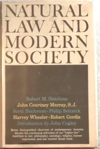 John Cogley — Natural Law and Modern Society