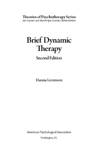 Hanna Levenson; — Brief Dynamic Therapy