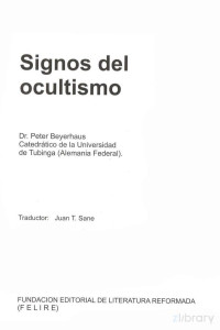 Peter Beyerhaus — Signos del Ocultismo