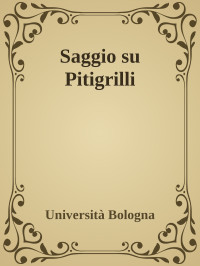 Università Bologna — Saggio su Pitigrilli