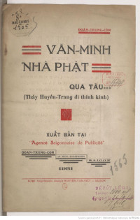 Đoàn Trung Còn (1908-1980) — Văn minh nhà Phật qua Tàu