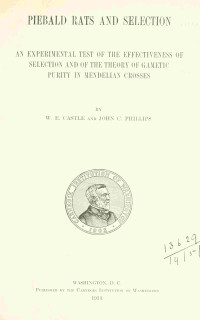 William Ernest Castle & John Charles Phillips — Piebald rats and selection