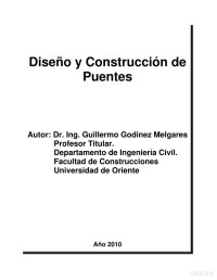 Guillermo Godinez Melgares — Manual para Diseño y Construcción de Puentes (Ingeniería Civil)