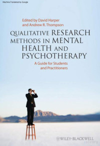 Harper y Thompson (Editores) — Métodos de Investigación Cualitativa en Salud Mental y Psicoterapia