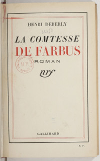 Henri Deberly — La comtesse de Farbus