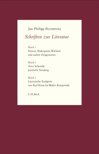 Jan Philipp Reemtsma; — Schriften zur Literatur Gesamtwerk