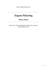 Henry James — Eugene Pickering