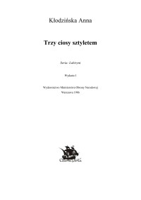 Trzy ciosy sztyletem — Kłodzińska Anna