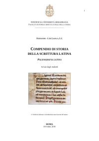 Fernando de Lasala — Compendio di storia della scrittura latina