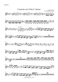 Antonio Vivaldi — Concerto con Viola d ́ Amore 