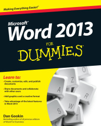 Gookin, Dan — Word 2013 For Dummies®