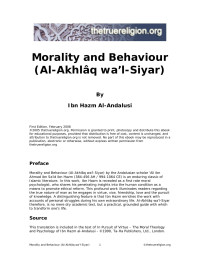 thetruereligion.org — Morality and Behaviour (Al-Akhlâq wa’l-Siyar)