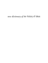 Desconocido — Maryanne Cline Horowitz New Dictionary of the History of Ideas Volume 1 Charles Scribners Sons 2005