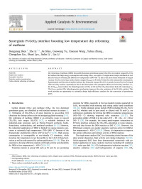 Dongyang Shen — Synergistic Pt-CeO2 interface boosting low temperature dry reforming of methane