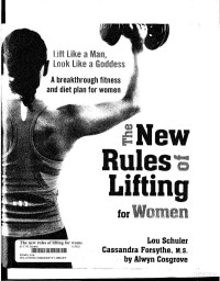 Lou Schuler, Cassandra Forsythe, Alwyn Cosgrove — The New Rules of Lifting for Women