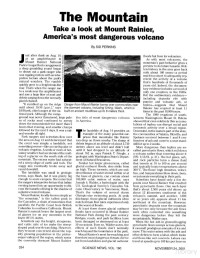 Sid Perkins — Mountain, Take a Look at Mount Rainier, America's Most Dangerous Volcano