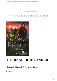 Eternal Highlander — Novella