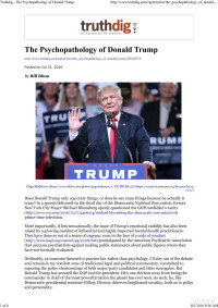 Blum — The Psychopathology of Donald Trump