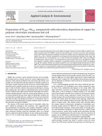 Insoo Choi — Preparation of Ptshellâ€“Pdcore nanoparticle with electroless deposition of copper for polymer electrolyte membrane fuel cell