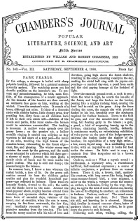 Various — Chambers's Journal of Popular Literature, Science, and Art, fifth series, no. 140, vol. III, September 4, 1886