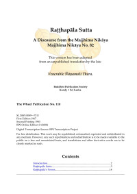 Ñāṇamoli Thera — Raṭṭhapāla Sutta (Majjhima Nikāyta No. 82)