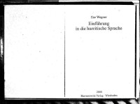 Wegner — Hurrian; Einführung in die hurritische Sprache