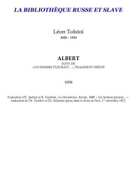 Léon Tolstoï [Tolstoï, Léon] — Albert